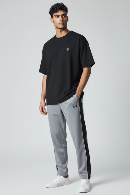 Adidas Stretch Crew-neck T-shirt With Adidas Grey Stealth Trousers