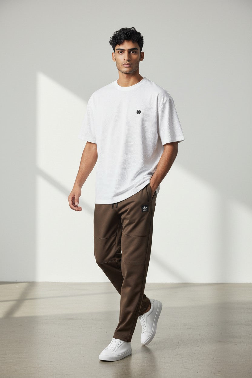 Stretch Viscose Crew-neck T-shirt With Ironwood Canvas Trouser