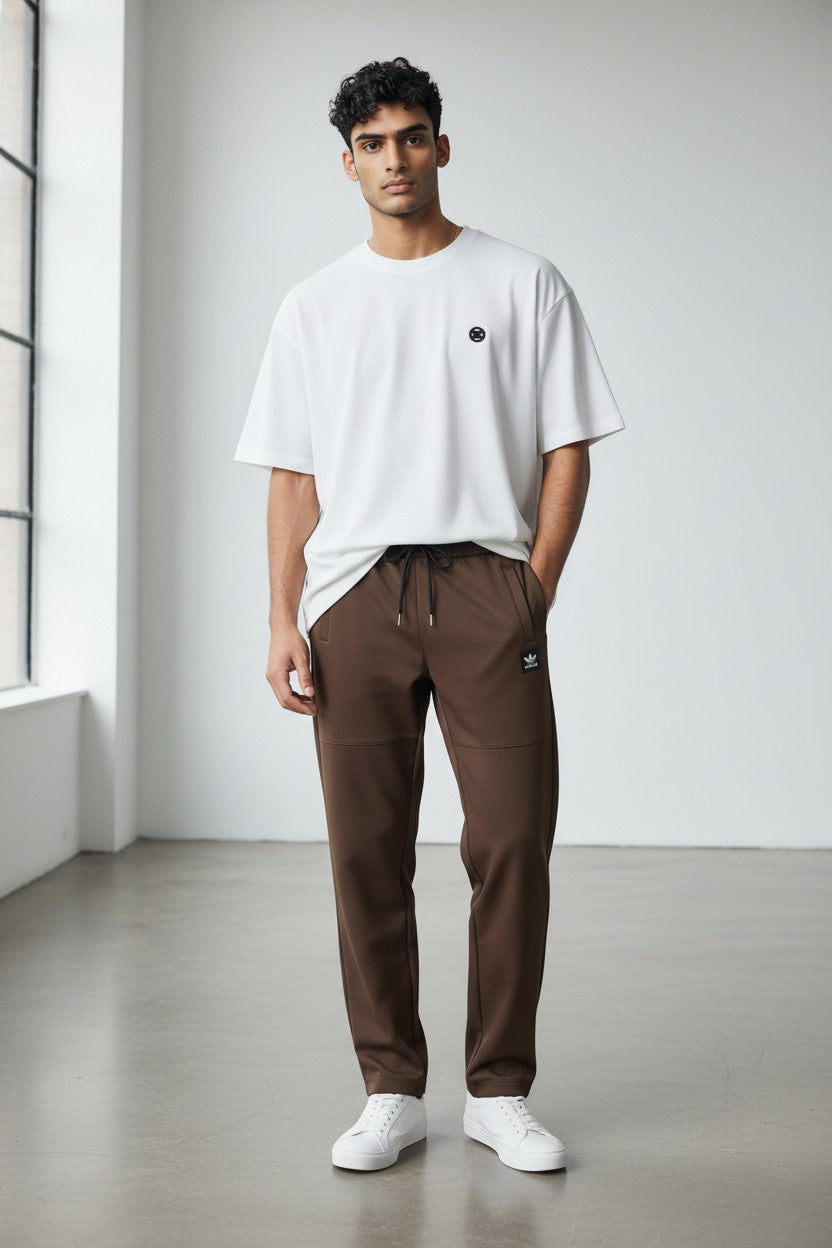 Stretch Viscose Crew-neck T-shirt With Ironwood Canvas Trouser