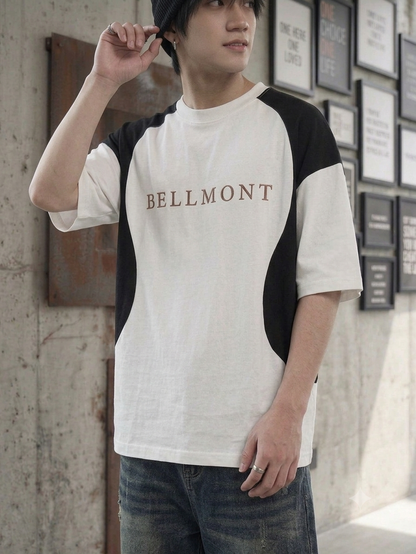 BELLMONT White Oversized Baggy T-Shirt