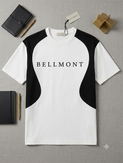 Bundle of 2 BELLMONT White And Black Oversized Baggy T-Shirt