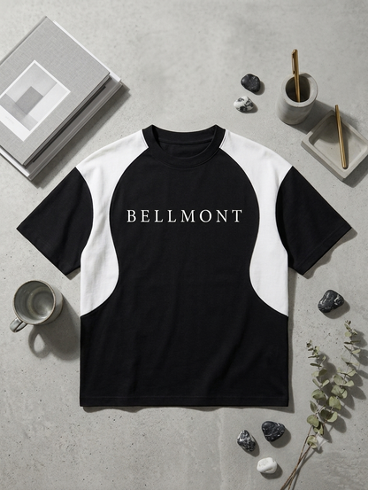 Bundle of 2 BELLMONT White And Black Oversized Baggy T-Shirt