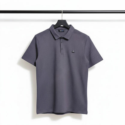 Titan Grid Polo T. Shirt & Grey Stealth Marble Trousers Set