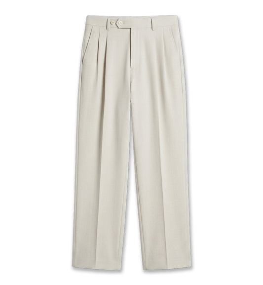 Wide-Leg Pleated Trouser